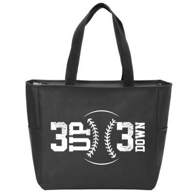 3 UP 3 Down Baseball TShirt TShirt Zip Tote Bag