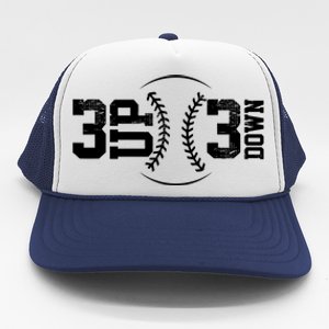 3 UP 3 Down Baseball TShirt TShirt Trucker Hat