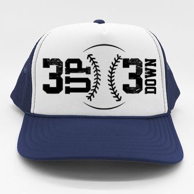 3 UP 3 Down Baseball TShirt TShirt Trucker Hat