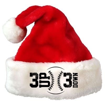 3 UP 3 Down Baseball TShirt TShirt Premium Christmas Santa Hat