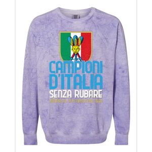 3 Volte Campioni Senza Rubare Napoli Tifosi Napoletani 1926 Colorblast Crewneck Sweatshirt