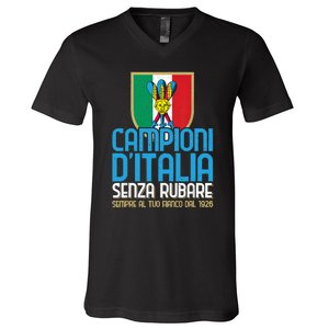 3 Volte Campioni Senza Rubare Napoli Tifosi Napoletani 1926 V-Neck T-Shirt