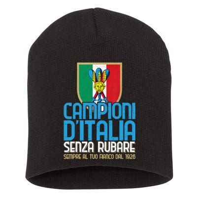 3 Volte Campioni Senza Rubare Napoli Tifosi Napoletani 1926 Short Acrylic Beanie