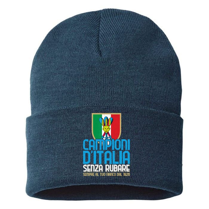 3 Volte Campioni Senza Rubare Napoli Tifosi Napoletani 1926 Sustainable Knit Beanie