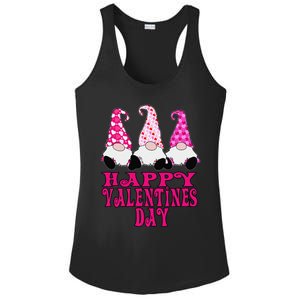 3 Valentine Gnomes Cute Hearts Happy Valentines Day Ladies PosiCharge Competitor Racerback Tank