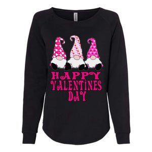 3 Valentine Gnomes Cute Hearts Happy Valentines Day Womens California Wash Sweatshirt