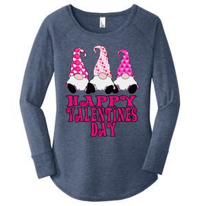 3 Valentine Gnomes Cute Hearts Happy Valentines Day Women's Perfect Tri Tunic Long Sleeve Shirt