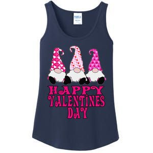 3 Valentine Gnomes Cute Hearts Happy Valentines Day Ladies Essential Tank