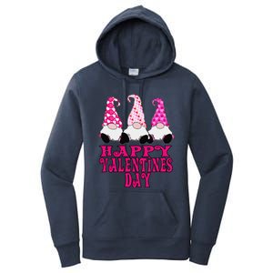 3 Valentine Gnomes Cute Hearts Happy Valentines Day Women's Pullover Hoodie