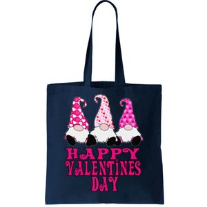 3 Valentine Gnomes Cute Hearts Happy Valentines Day Tote Bag