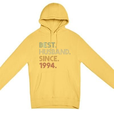 30th Wedding Anniversary Best Husband Since 1994 Premium Pullover Hoodie