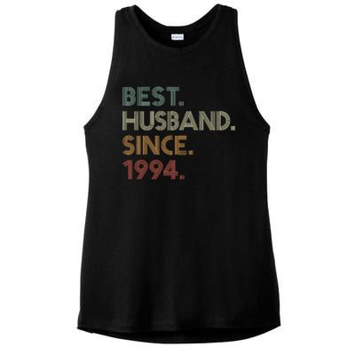 30th Wedding Anniversary Best Husband Since 1994 Ladies PosiCharge Tri-Blend Wicking Tank