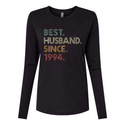 30th Wedding Anniversary Best Husband Since 1994 Womens Cotton Relaxed Long Sleeve T-Shirt