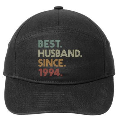 30th Wedding Anniversary Best Husband Since 1994 7-Panel Snapback Hat