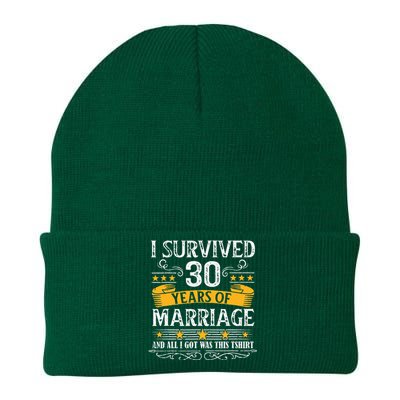 30th Wedding Anniversary Couples Husband Wife 30 Years Knit Cap Winter Beanie