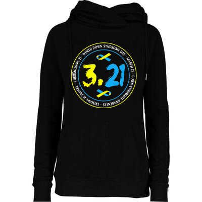 321 World Down Syndrome Awareness funny cancer Womens Funnel Neck Pullover Hood