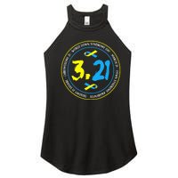 321 World Down Syndrome Awareness funny cancer Women’s Perfect Tri Rocker Tank