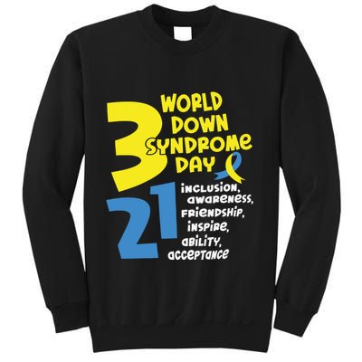 321 World Down Syndrome Day T21 Down Syndrome Down Right Perfect Sweatshirt