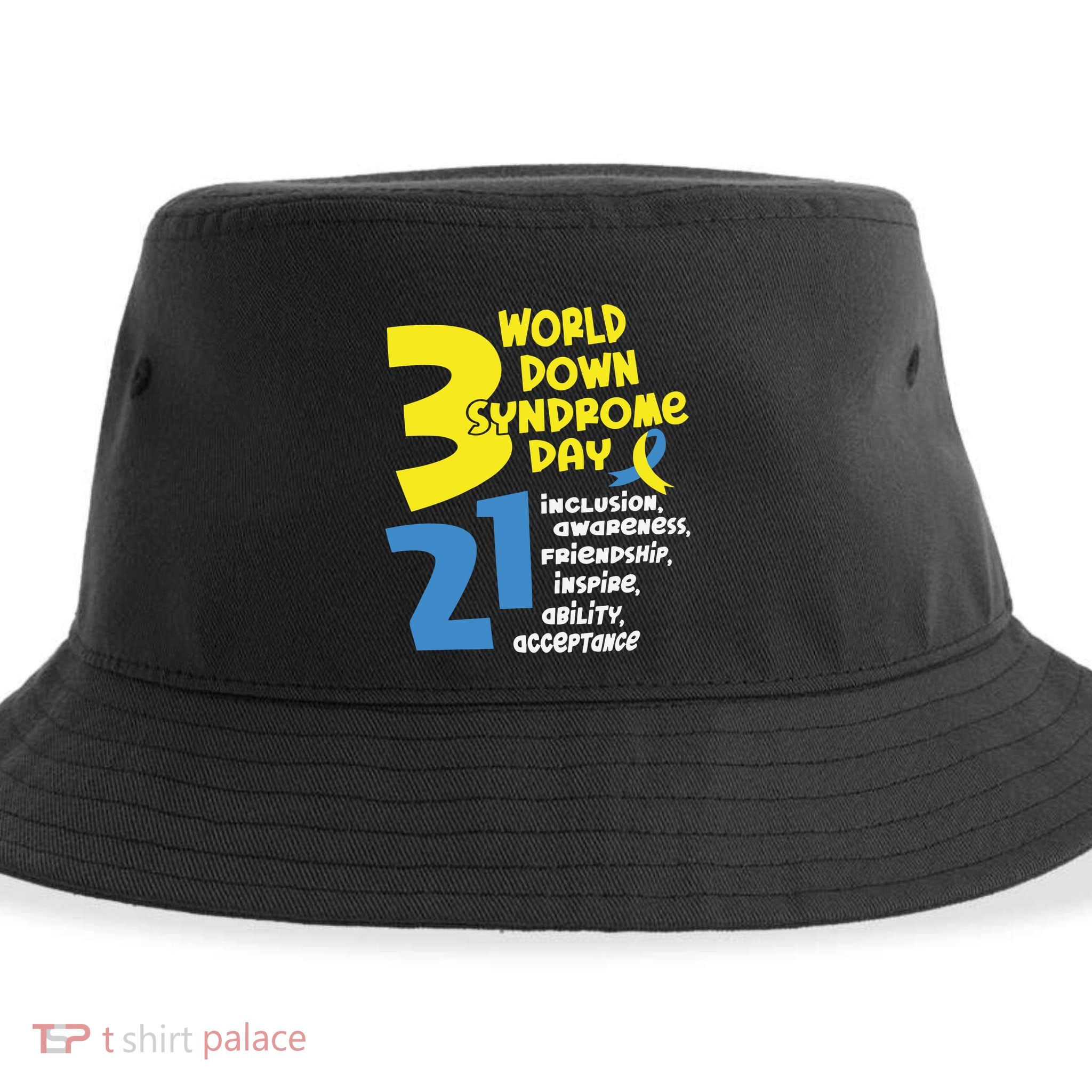 321 World Down Syndrome Day T21 Down Syndrome Down Right Perfect Sustainable Bucket Hat