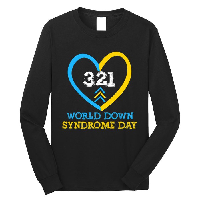 321 World Down Syndrome Awareness Day Trisomy 21 Long Sleeve Shirt