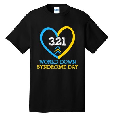 321 World Down Syndrome Awareness Day Trisomy 21 Tall T-Shirt