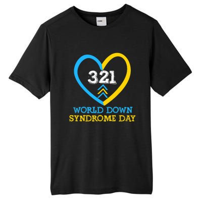 321 World Down Syndrome Awareness Day Trisomy 21 Tall Fusion ChromaSoft Performance T-Shirt