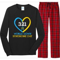 321 World Down Syndrome Awareness Day Trisomy 21 Long Sleeve Pajama Set