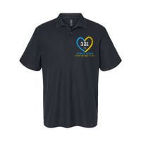 321 World Down Syndrome Awareness Day Trisomy 21 Softstyle Adult Sport Polo