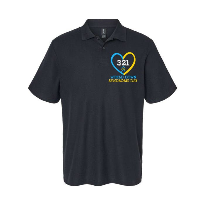 321 World Down Syndrome Awareness Day Trisomy 21 Softstyle Adult Sport Polo