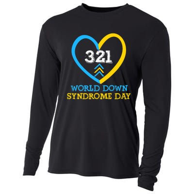 321 World Down Syndrome Awareness Day Trisomy 21 Cooling Performance Long Sleeve Crew