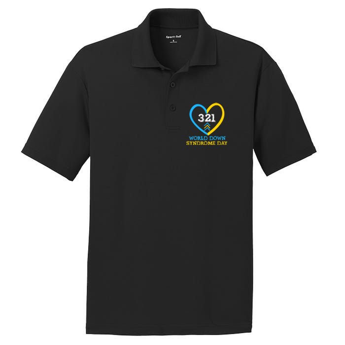 321 World Down Syndrome Awareness Day Trisomy 21 PosiCharge RacerMesh Polo