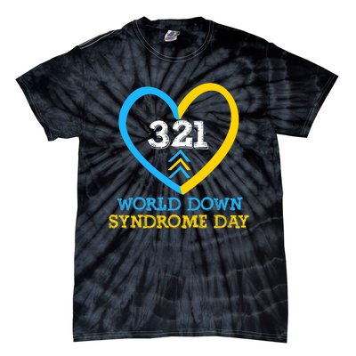 321 World Down Syndrome Awareness Day Trisomy 21 Tie-Dye T-Shirt