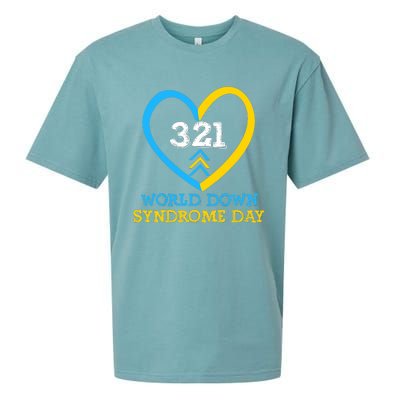 321 World Down Syndrome Awareness Day Trisomy 21 Sueded Cloud Jersey T-Shirt