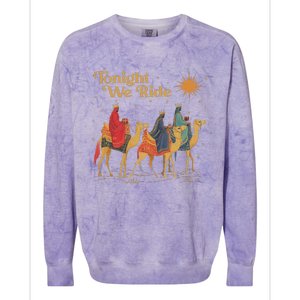 3 Wise Tonight We Ride Christmas Colorblast Crewneck Sweatshirt