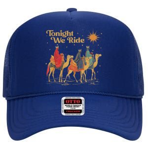 3 Wise Tonight We Ride Christmas High Crown Mesh Back Trucker Hat