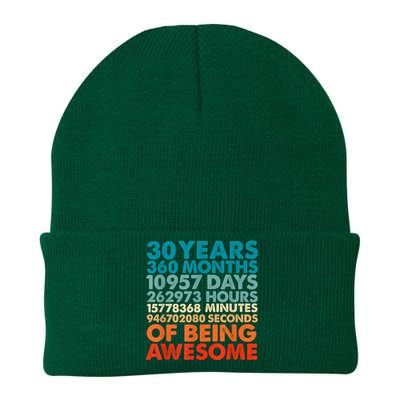 30 Years 360 Months Of Being Awesome 30th Birthday m.e.n Knit Cap Winter Beanie