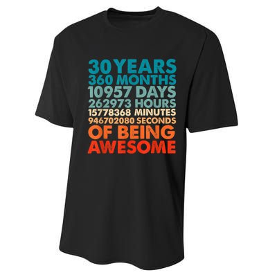 30 Years 360 Months Of Being Awesome 30th Birthday m.e.n Performance Sprint T-Shirt