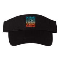 30 Years 360 Months Of Being Awesome 30th Birthday m.e.n Valucap Bio-Washed Visor