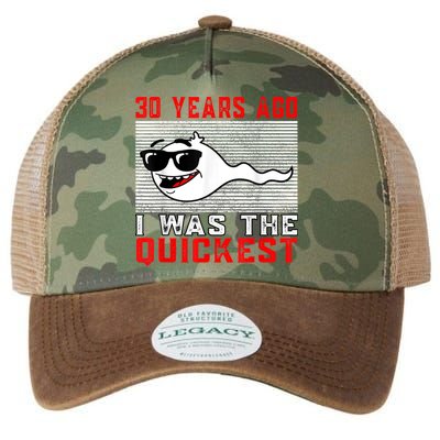 30 years ago I was the quickest 30th birthday funny Legacy Tie Dye Trucker Hat