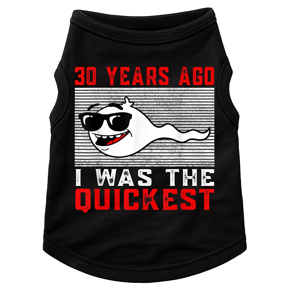 30 years ago I was the quickest 30th birthday funny Doggie Tank