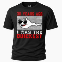 30 years ago I was the quickest 30th birthday funny Cooling Performance Crew T-Shirt