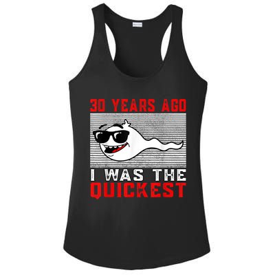 30 years ago I was the quickest 30th birthday funny Ladies PosiCharge Competitor Racerback Tank
