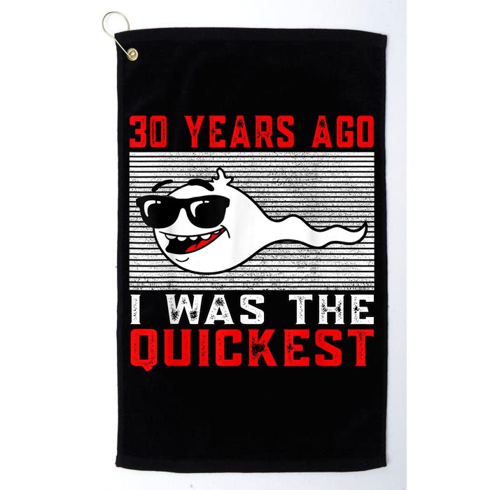 30 years ago I was the quickest 30th birthday funny Golf Towel