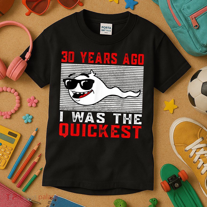 30 years ago I was the quickest 30th birthday funny Kids T-Shirt