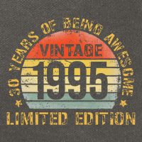 30 Year Birthday Decorations Gag 30yr 1995 30th Birthday Gift Cotton Canvas Backpack