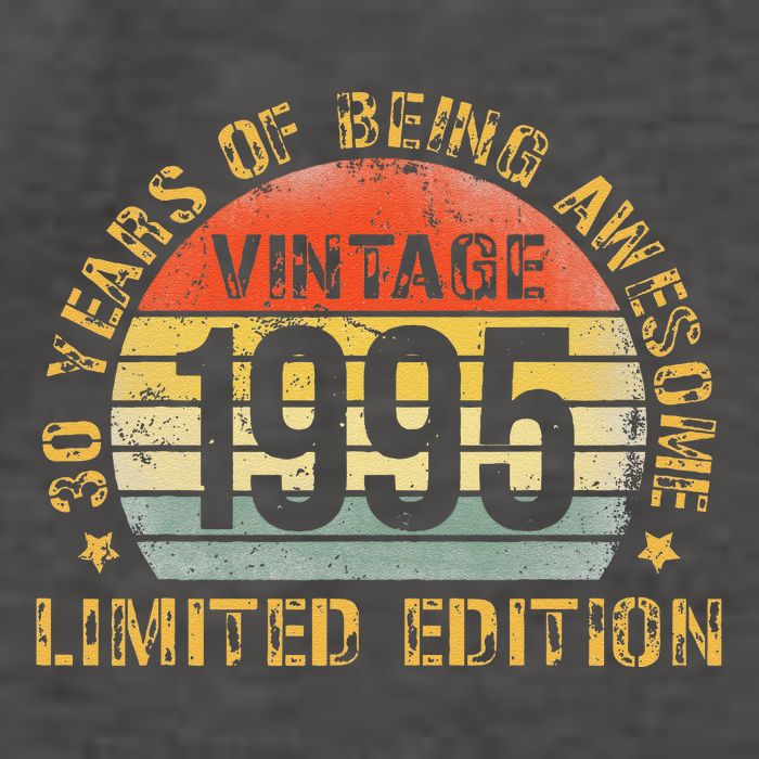 30 Year Birthday Decorations Gag 30yr 1995 30th Birthday Gift Vector Backpack
