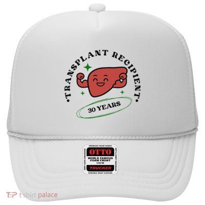 30 Year Liver Transplant High Crown Mesh Back Trucker Hat