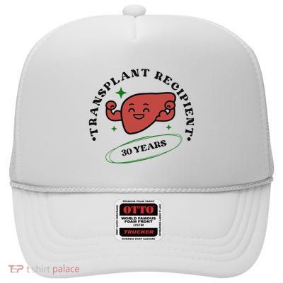 30 Year Liver Transplant High Crown Mesh Back Trucker Hat