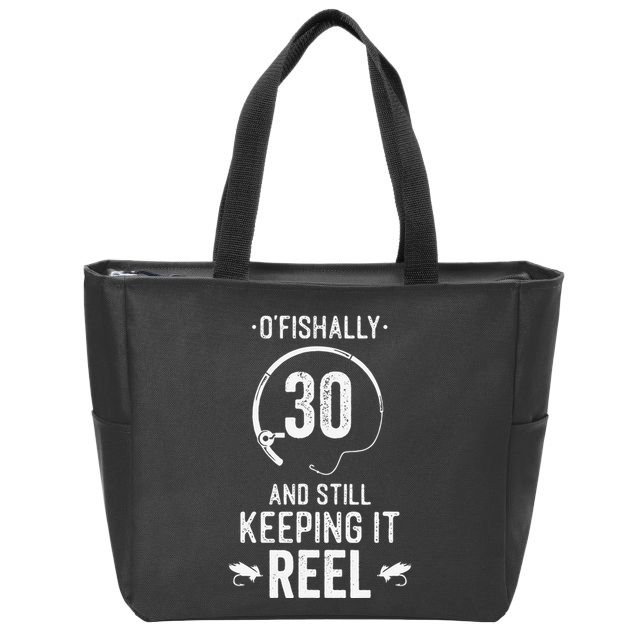 30 Year Old Fishing Fishermen Gifts For Birthday Zip Tote Bag