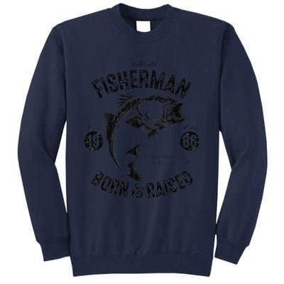 37 Year Old Fisherman Fishing 1986 37th Birthday Gift Tall Sweatshirt